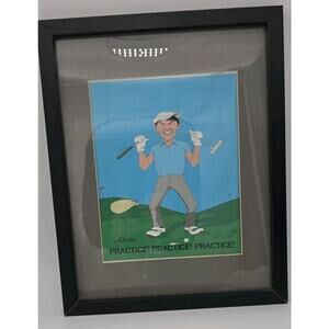 Signed Ed Phillips Golf Print Framed